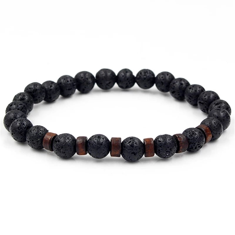 Charcoal Lava Stone bracelet