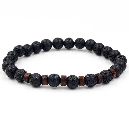 Charcoal Lava Stone bracelet