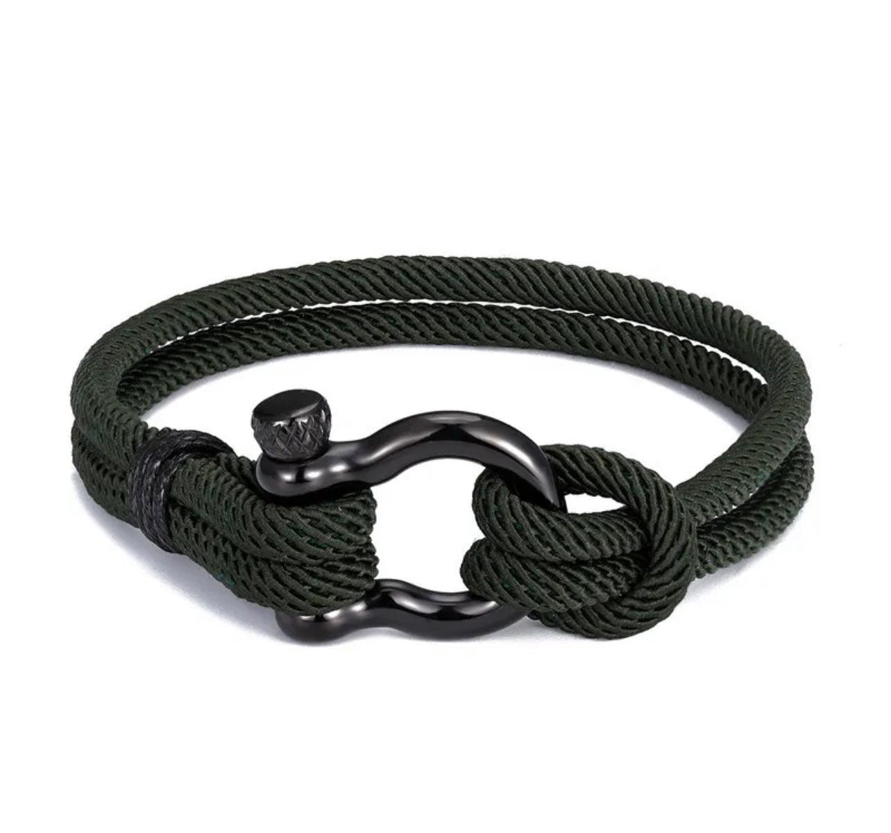 Green Mens Horseshoe bracelet