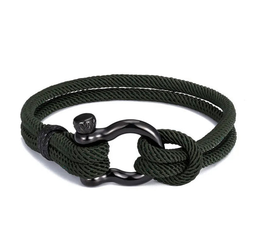 Green Mens Horseshoe bracelet