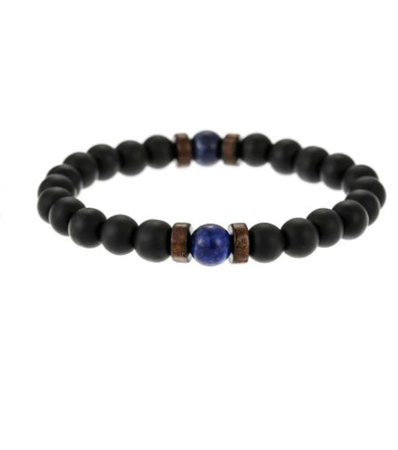 Black/blue Lava stone bracelet